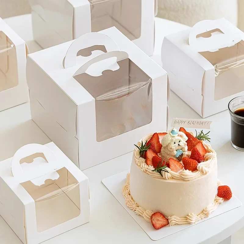 Wedding Supply.Box - 10 adet beyaz kek için kollu