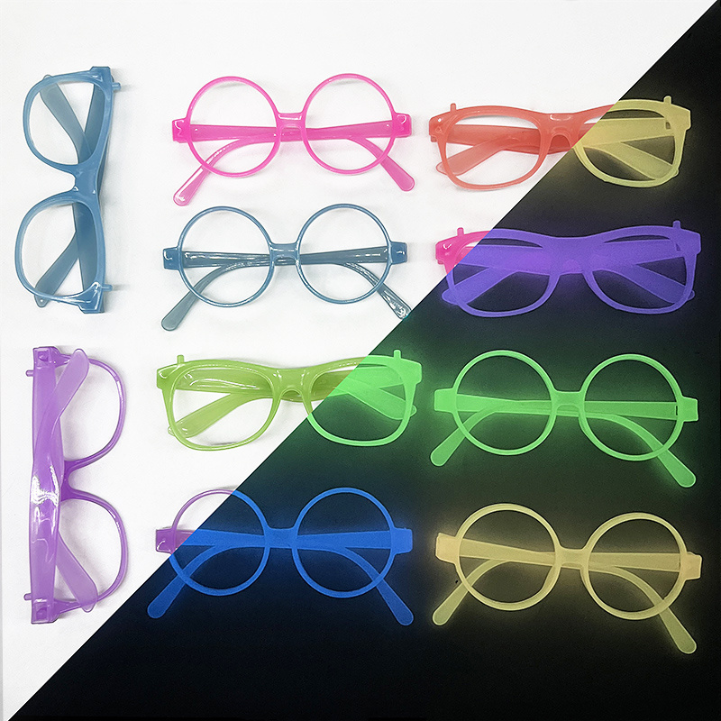 Wedding Supply In Bulk - 1 Adet Karanlıkta Parlayan Neon Gözlük,