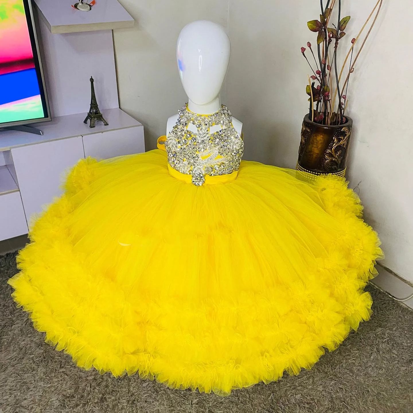 Muhteşem Sarı Çiçek Kız Elbise - Bridal Sash Ribbon incelemesi ve fiyatı