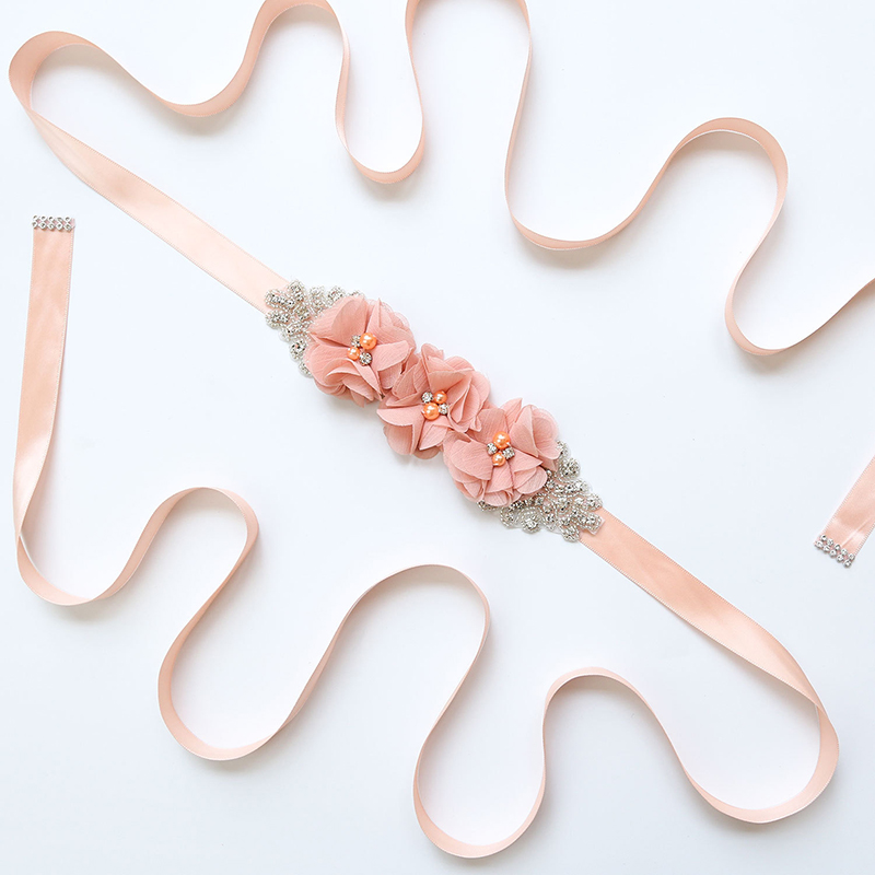 Inci taklidi şifon kumaş çiçek - Bridal Sash Ribbon incelemesi ve fiyatı