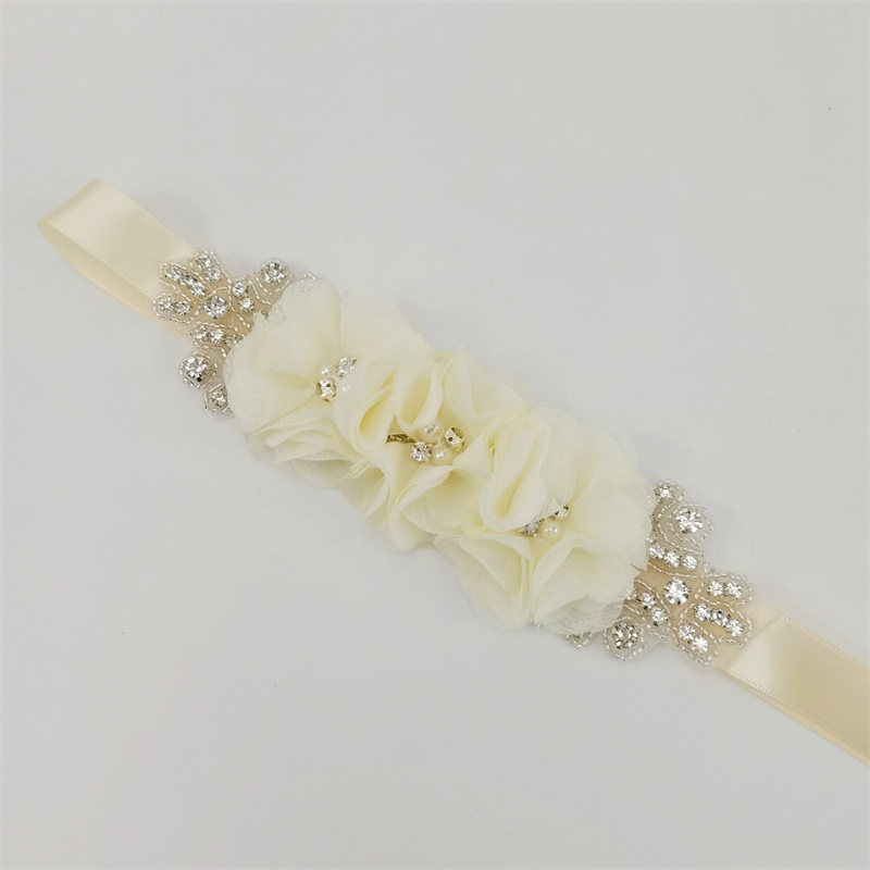 Inci taklidi şifon kumaş çiçek - Bridal Sash Ribbon incelemesi ve fiyatı