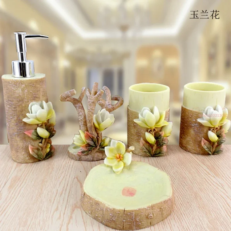 5 adet/takım Reçine Banyo Akse - Wedding Bathroom Supply Kit incelemesi ve fiyatı