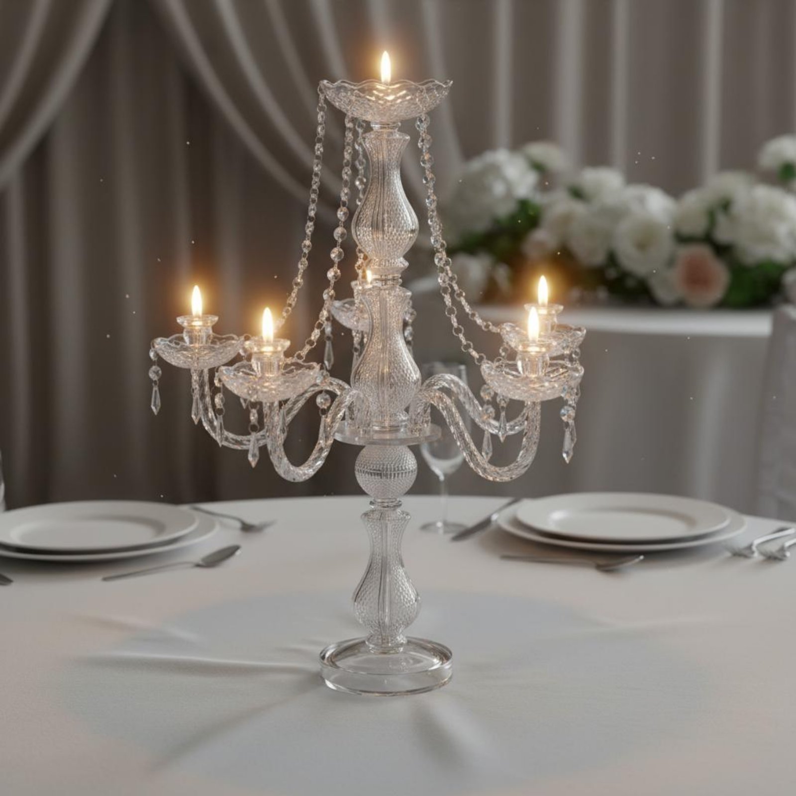 Kristal Şamdan Zarif Düğün Şam - Wedding Decoration Supply incelemesi ve fiyatı