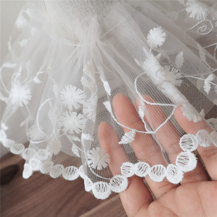 12CM geniş beyaz tül örgü 3d ç - Wedding Water Supply incelemesi ve fiyatı