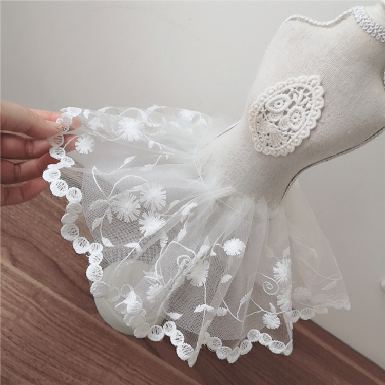 12CM geniş beyaz tül örgü 3d ç - Wedding Water Supply incelemesi ve fiyatı