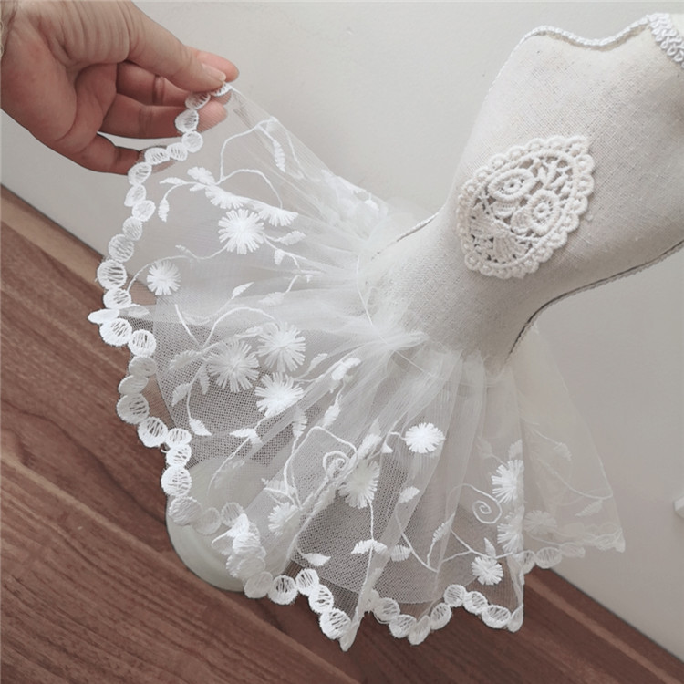 12CM geniş beyaz tül örgü 3d ç - Wedding Water Supply incelemesi ve fiyatı