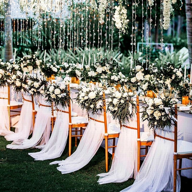 5/10 M Şeffaf Kristal Düğün Tü - Chair Sash Organza incelemesi ve fiyatı