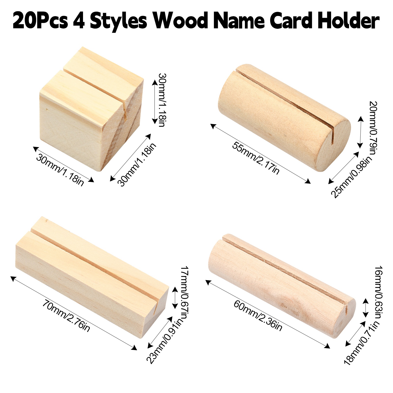 20 Adet 4 Stilleri Ahşap Yer K - Place Card Holder incelemesi ve fiyatı